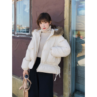 冬季新款韩版加厚小棉袄大毛领学生棉衣外套