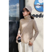 高领套头宽松毛衣女2018韩版长袖慵懒针织上衣冬季新款
