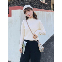 2018秋季新款修身显瘦打底衫半高领针织衫百搭上衣女