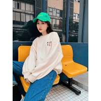 2018秋冬新款宽松字母卫衣chic圆领套头韩版上衣女装