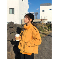 韩版机车立领ins面包服2018冬季宽松学生女棉衣外套