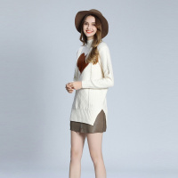 简约百搭爱心中长款针织上衣