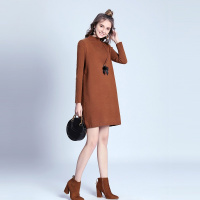 气质纯色同色系针织背带两件套连衣裙