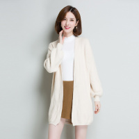 简约纯色针织开衫休闲百搭女款针织衫