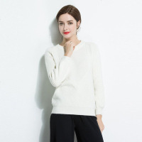 女款休闲百搭圆领套头针织衫毛衣