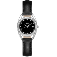 浪琴(Longines)手表 骑仕系列石英女表 L6.136.0.57.0 镶钻时标表壳黑盘26mm