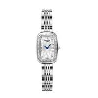 浪琴(LONGINES)全球联保 镶钻表盘精钢带石英表女 L6.140.0.77.6 时尚潮流腕表女