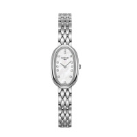 【预售款】浪琴(Longines)瑞士手表 石英表女L2.304.4.87.6 镶钻钢带手表