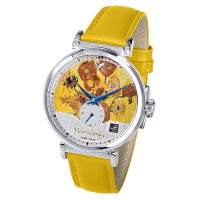 梵高(VAN GOGH) 日内瓦系列向日葵 时尚表带女款皮带36mm瑞士腕表