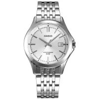 卡西欧(CASIO) 手表时尚商务钢带白盘男表石英表男MTP-1380D-7AVDF