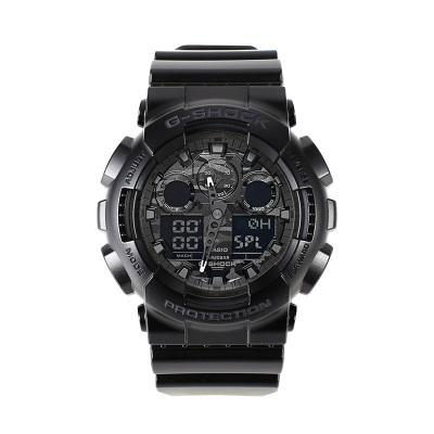 卡西欧手表 G-SHOCK 迷彩户外运动防水石英表男GA-100CF-1A