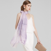 WILLIAM&KATE（威廉凯特）真丝丝巾女高档桑蚕丝围巾女缎面奢华夏季防晒披肩围巾两用沙滩巾