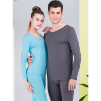 爱帝秋冬季情侣时尚高弹轻柔烫钻保暖内衣圆领秋衣秋裤套装