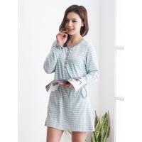 爱帝秋冬季女士天鹅绒开襟休闲家居服单件上衣