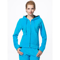 爱帝秋冬季女士蕾丝带帽天鹅绒家居服休闲运动套装