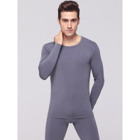 爱帝秋冬男式V领花纱商务内衣套装舒肤柔软秋衣裤棉莫毛衫裤