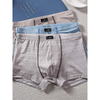 爱帝男士内裤平角裤三条装宽松透气夏季中低腰平角四角短裤头