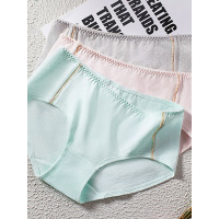 爱帝女士波点印花内裤舒适透气小三角裤清新简约裤头女