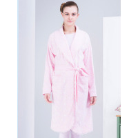 爱帝女士纯棉印花睡袍春秋厚款舒适休闲家居