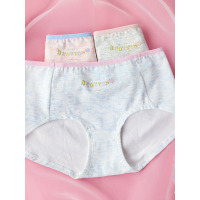 爱帝女士中腰少女三角裤头内裤女3条装