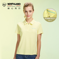诺诗兰春夏户外速干T恤运动POLO衫女抑菌透气快干短袖GQ052912