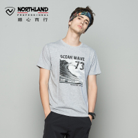 诺诗兰春夏户外男式圆领短袖T恤贴身舒适短袖 GL065227