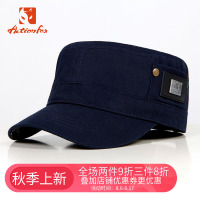 快乐狐狸（ActionFox）户外帽子男时尚棒球帽休闲平顶军帽简约鸭舌帽户外男帽