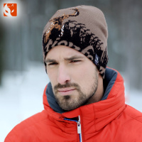 快乐狐狸（ActionFox）男士户外滑雪套头帽针织帽子六片帽男帽运动帽3953