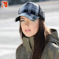 快乐狐狸（ActionFox）男帽棒球帽子韩版时尚格子徒步户外潮女嘻哈帽
