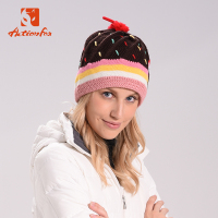快乐狐狸（ActionFox）时尚旅游卡通休闲冰激凌针织男女帽防寒保暖1