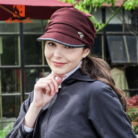 快乐狐狸（ActionFox）舒适透气户外时尚保暖八角军帽女士休闲韩版帽子1