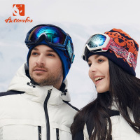 快乐狐狸（ActionFox）运动针织帽男女休闲加绒帽滑雪情侣保暖毛线帽1