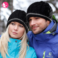 快乐狐狸（ActionFox）户外运动男女运动徒步滑雪保暖情侣加厚防寒针织帽0628