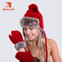 快乐狐狸（ActionFox）户外雪地保暖冰雪度假旅游针织手套可爱防寒保暖手套1