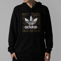 阿迪达斯（adidas）男装运动连帽卫衣针织套头衫DH3919