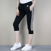 阿迪达斯（adidas）女裤休闲运动裤中长裤针织七分裤S97107