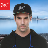 EX2伊海诗帽子男款时尚平檐帽型印花装饰棒球帽