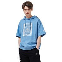 卡帕（Kappa）运动男款休闲短袖套头帽衫外套卫衣K0912WD10D