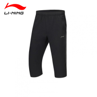 李宁（LI-NING）运动男款休闲舒适七分卫裤AKQP069