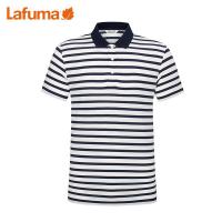 乐飞叶（LAFUMA）运动户外透气翻领POLO衫时尚条纹短袖快干T恤男LMTS9B333