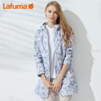 乐飞叶（LAFUMA）运动户外防风防泼水中长印花连帽冲锋衣女LFJA9A222