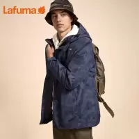 乐飞叶（LAFUMA）运动户外防水男可拆卸棉服三合一连帽冲锋衣LMJA9CZ69