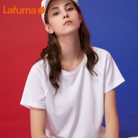 乐飞叶（LAFUMA）运动户外透气时尚纯白色短袖T恤女圆领LFTS0BS99
