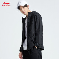 李宁（LI-NING）风衣外套20新款男士BADFIVE篮球系列开衫连帽防风服外套上衣AFDQ017