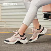 斯凯奇（SKECHERS）女子厚底松糕鞋运动鞋老爹鞋撞色拼接休闲鞋74191