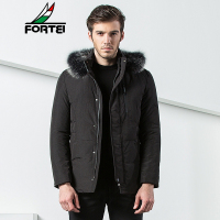 FORTEI富铤羽绒服连帽休闲男式流行冬装外套新款