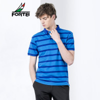 FORTEI富铤竹纤维POLO衫男士经典条纹时尚休闲短袖T恤