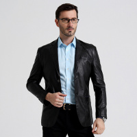 凯撒KAISER皮衣男士百搭休闲仿皮西装春秋外套