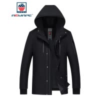 AEMAPE苹果 羽绒服男装休闲短款连帽2018冬新款潮流帅气男士外套男