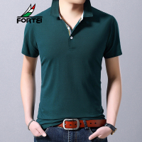 FORTEI富铤 短袖t恤男夏季棉质弹力翻领中青年短袖polo衫体恤